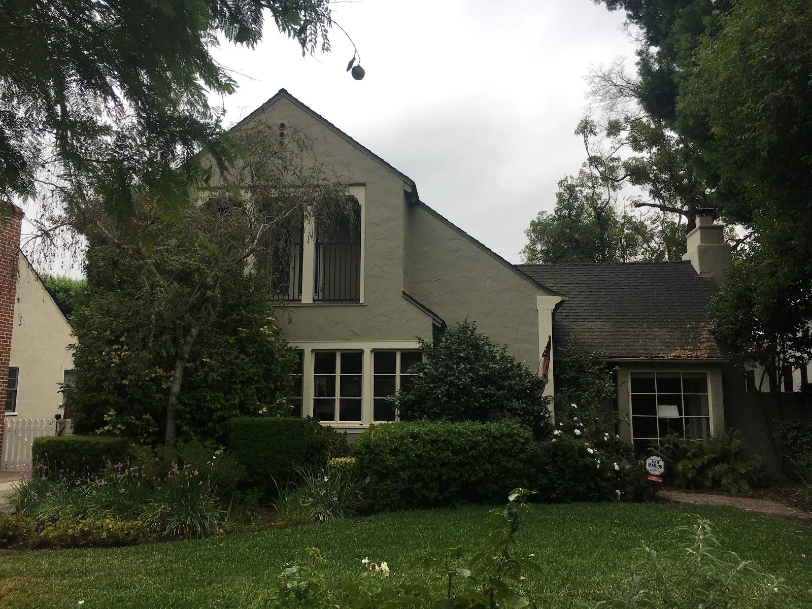 Tudor-style house exterior before renovation