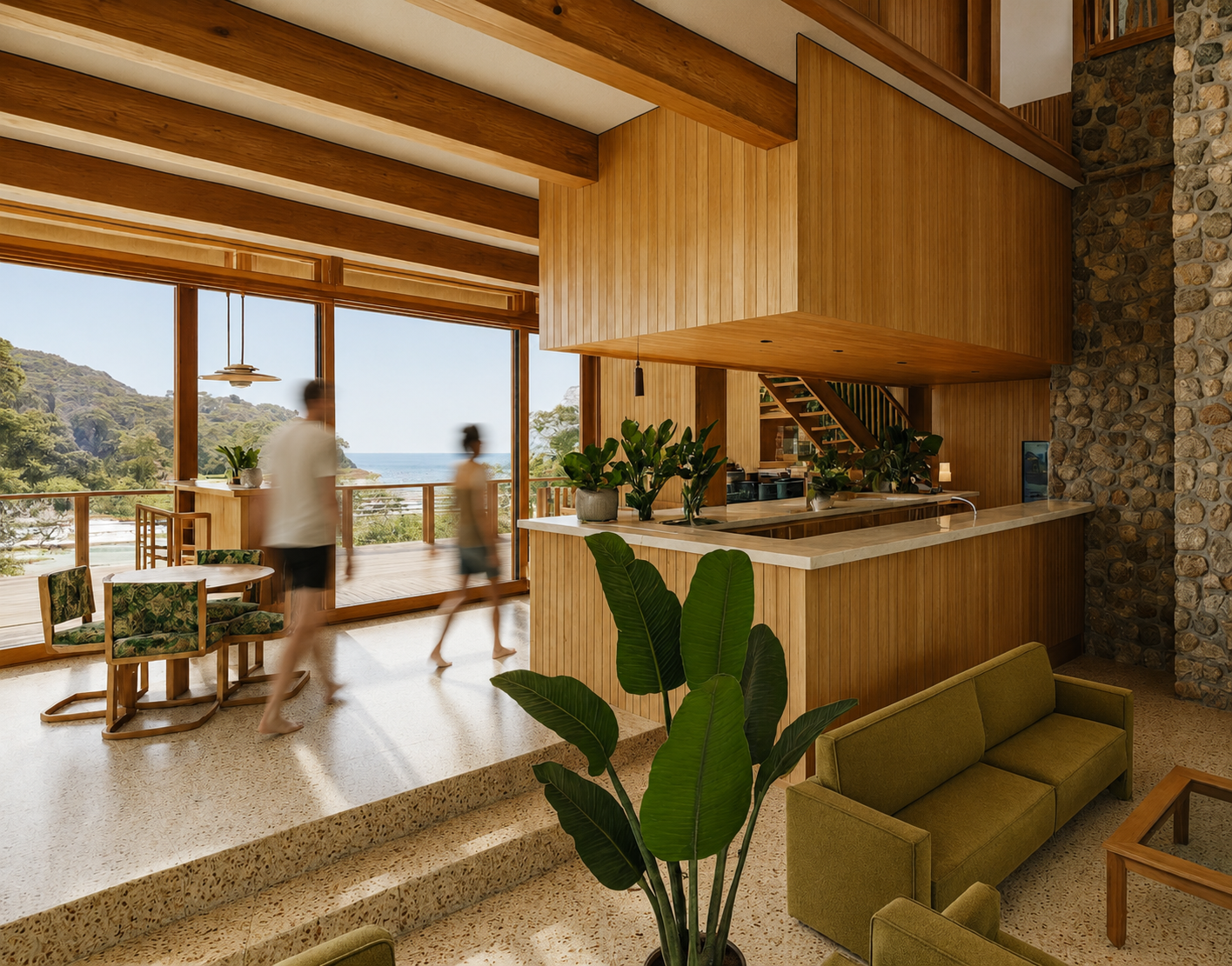 Pearly interior lounge and bar 