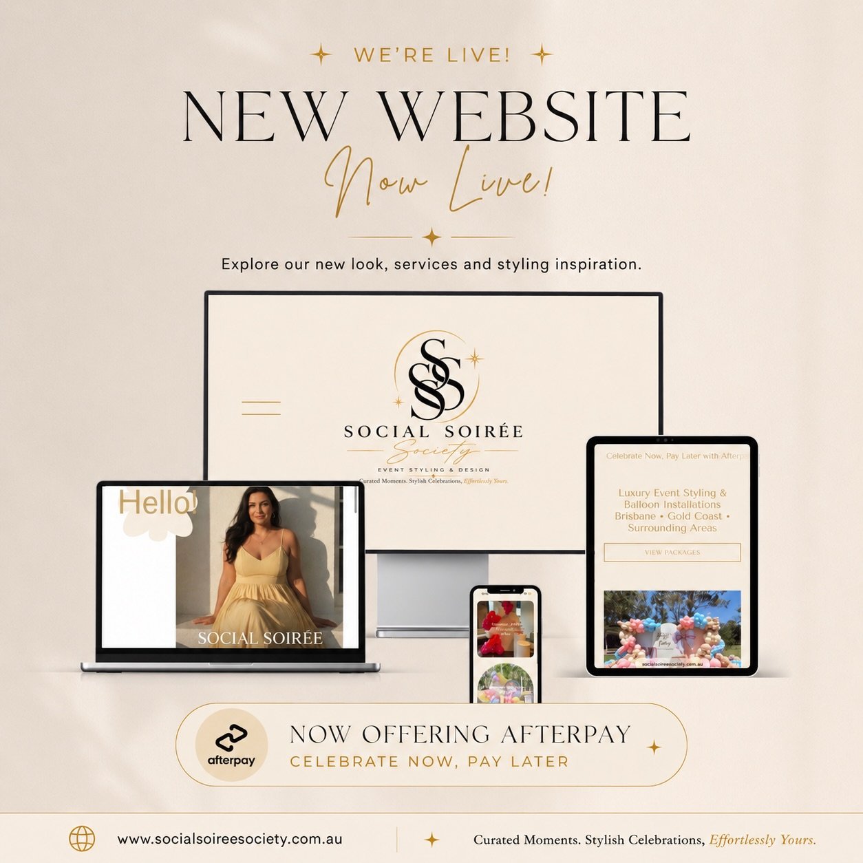 She&rsquo;s finally live 🤍✨

After months of planning, creating, refining and dreaming behind the scenes&hellip; our brand new website is officially here.

A space that truly reflects Social Soir&eacute;e Society, curated, elevated and designed to m