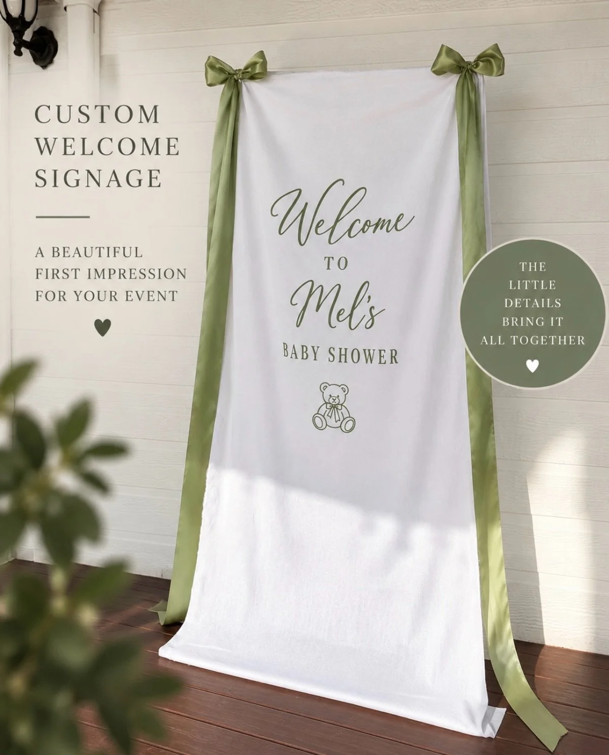 This is what &ldquo;we can bearly wait&rdquo; looks like when every little detail is styled to feel soft, warm and completely personal. 🤍🐻

From the custom welcome signage and personalised backdrop, to the balloon styling carried throughout the spa