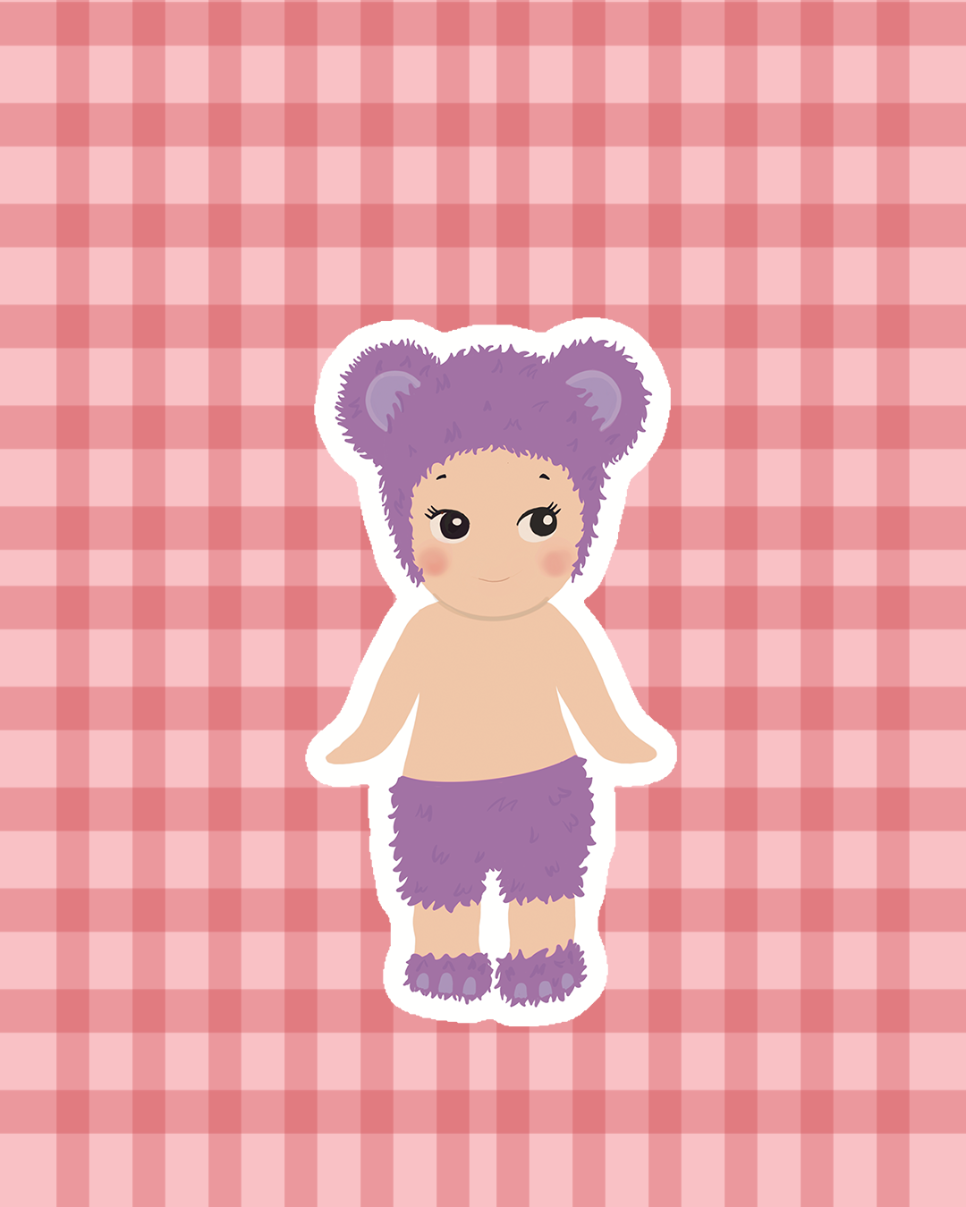 Purple Bear Sonny Sticker