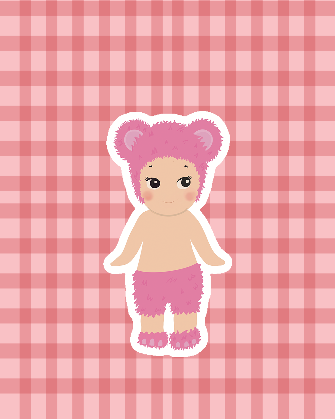 Pink Bear Sonny Sticker