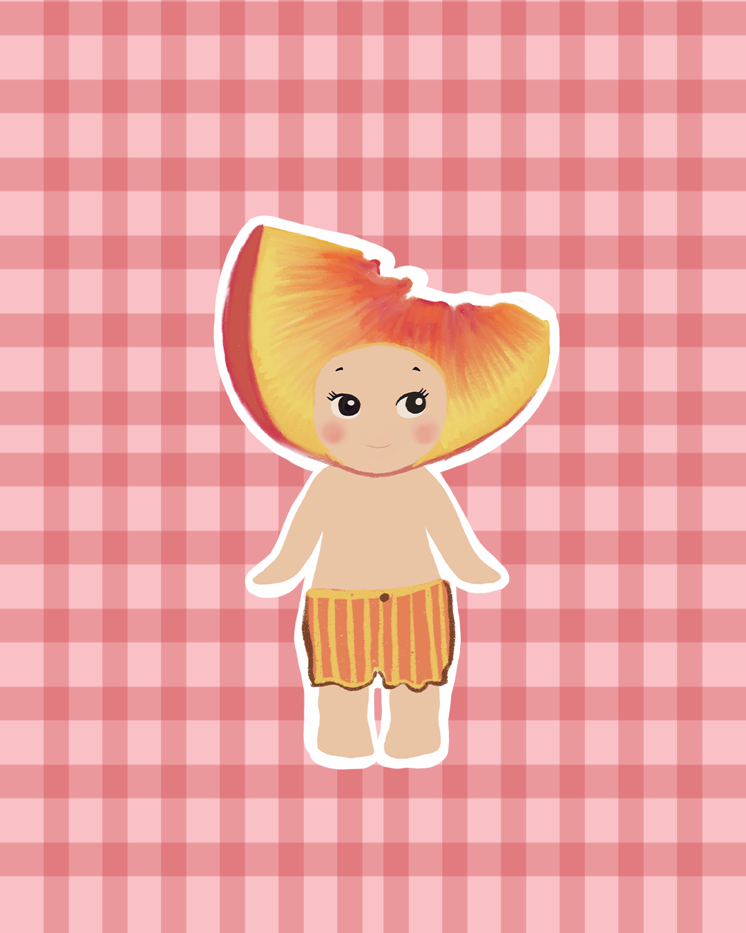 Peach Sonny Sticker