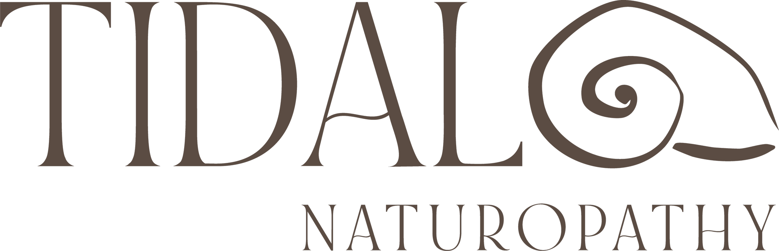 Text that reads "TIDAL NATUROPATHY" in stylized font.