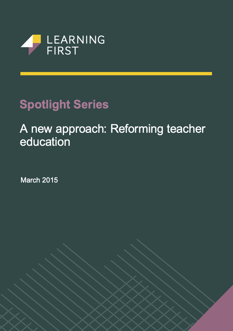 A new approach: Reforming teacher education