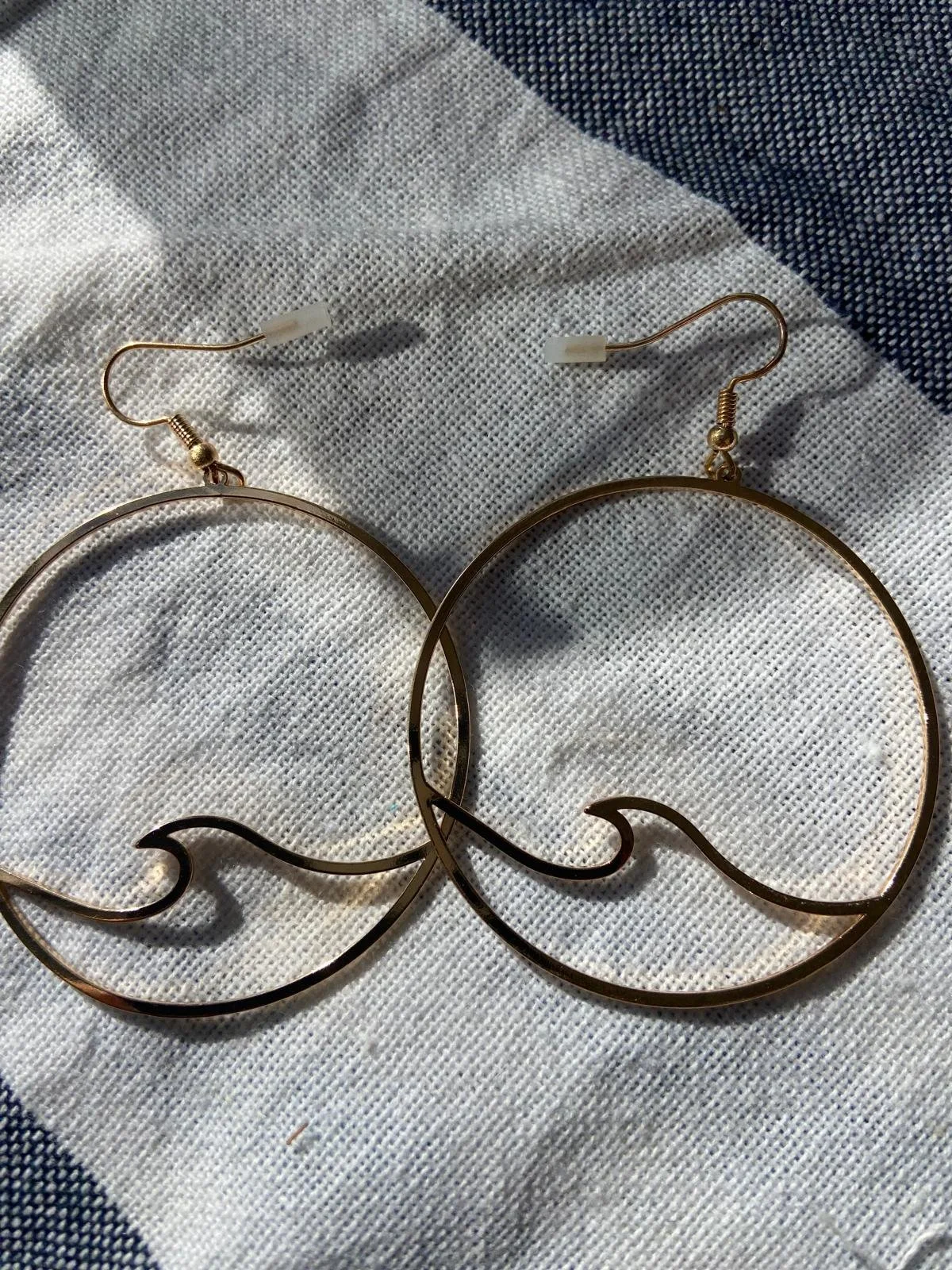 Wave Hoop Earrings (Gold Coastal Jewellery)