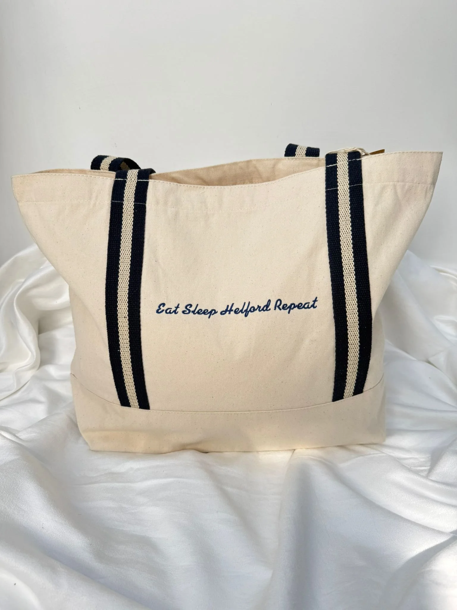 Nautical Stripe Tote Bag (Coastal Canvas Holdall)