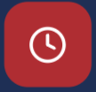 Red app icon with a white clock symbol inside