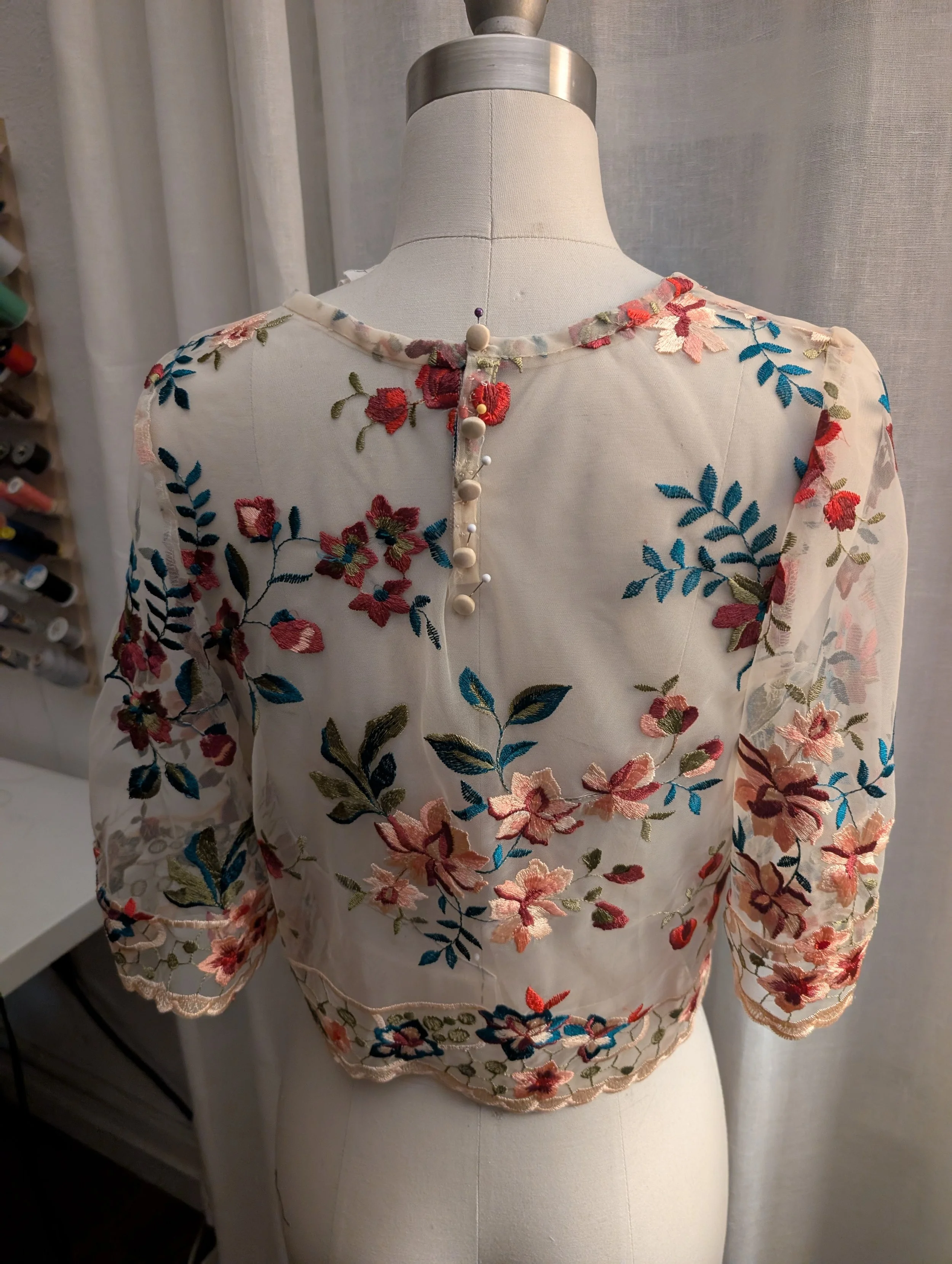 back of the shirt piece, added a closure 