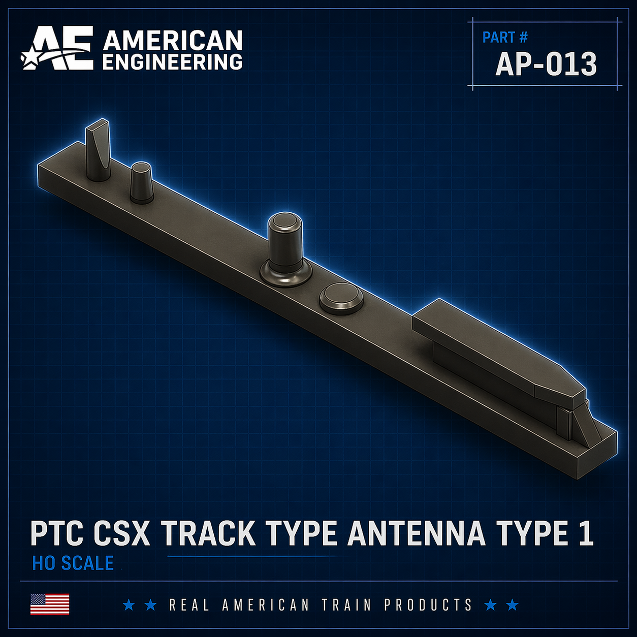 AP-008 PTC CSX Track Type Antenna Type 1 (Qty. 4)