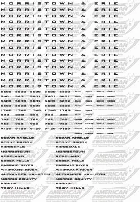 DC-002 M&E Passenger Car Decal Set (Qty. 1)