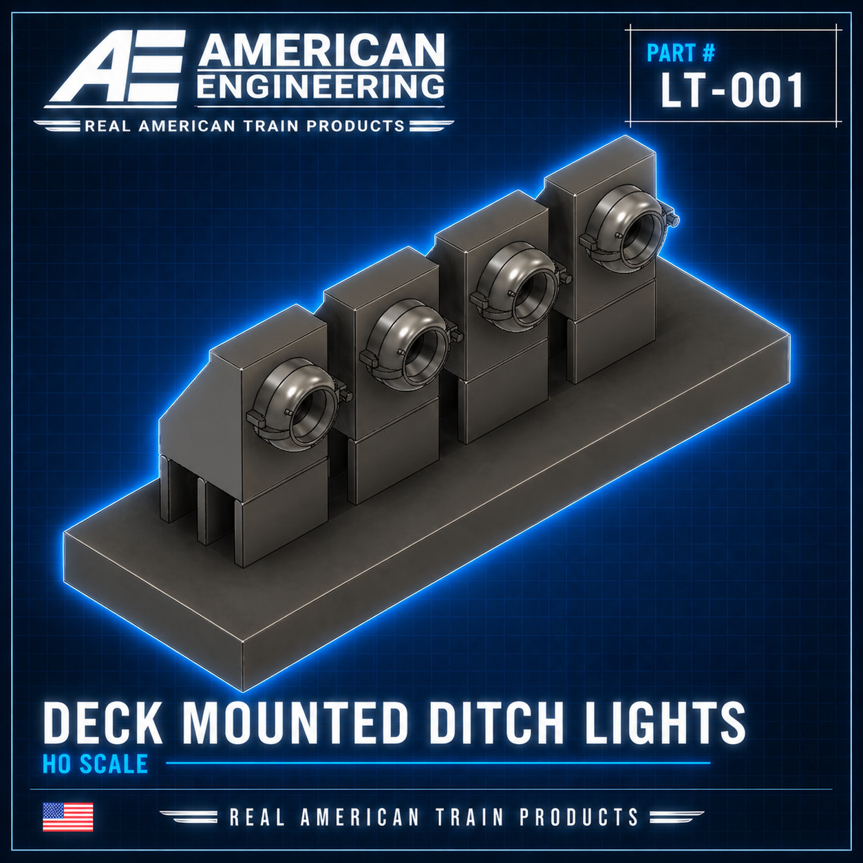 LT-001 LED Ditch Light Kit  (Qty. 4) Deck Mounted