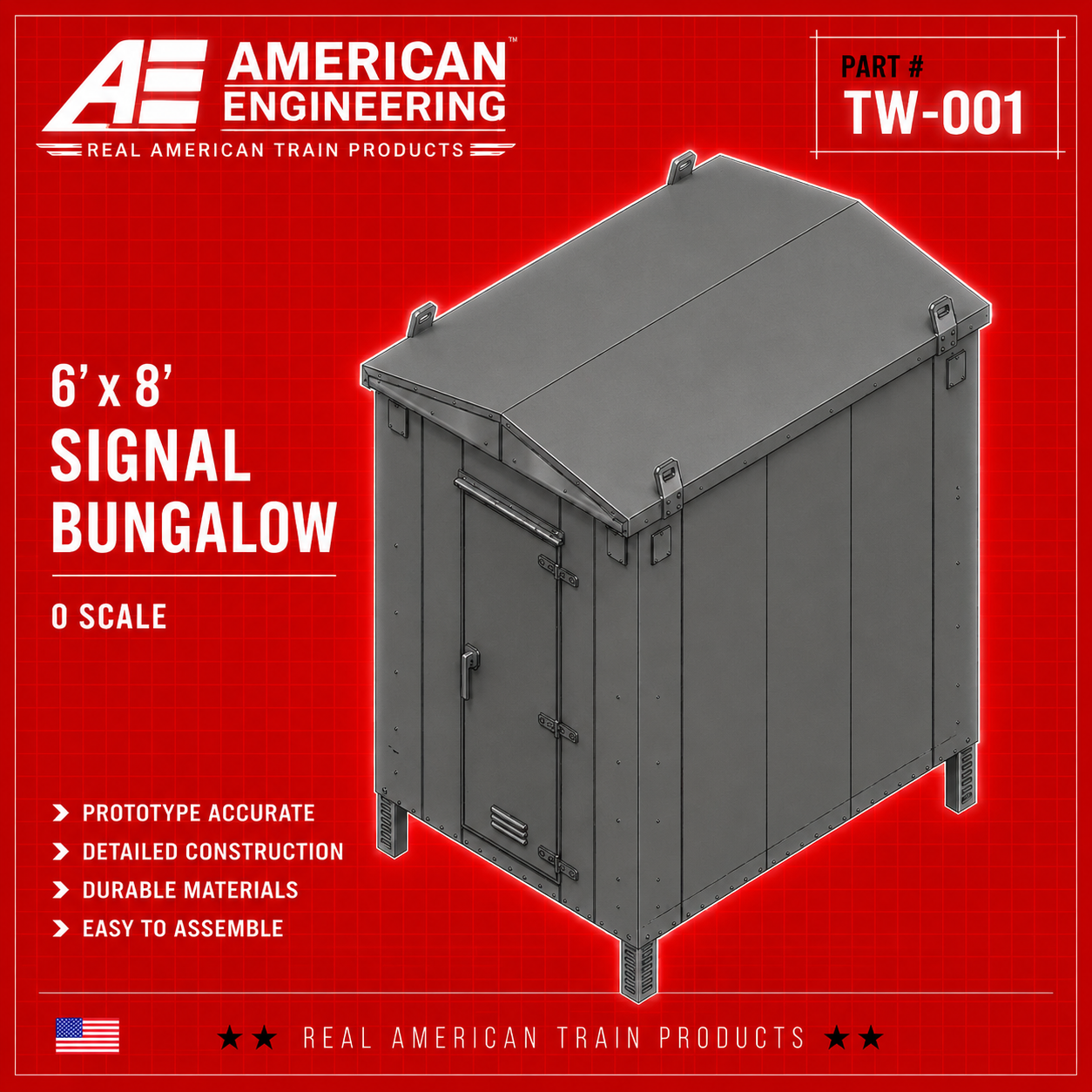 TW-001 6' x 8' Signal Bungalow (Qty. 2)