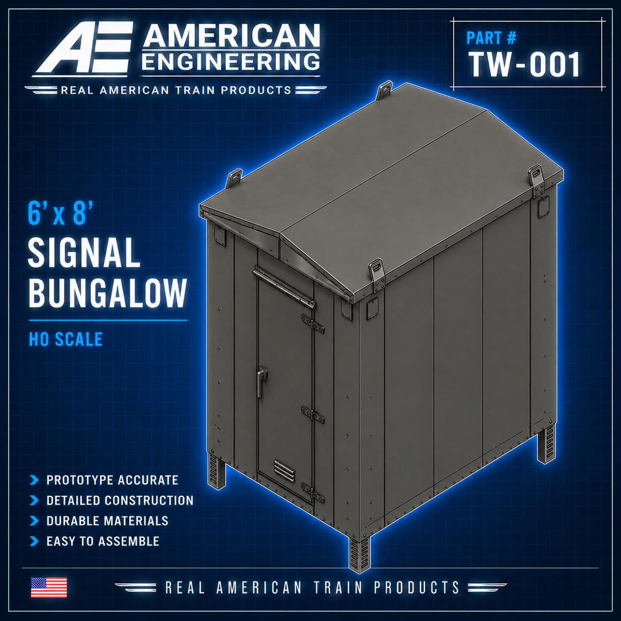 TW-001 6' x 8' Signal Bungalow (Qty. 2)