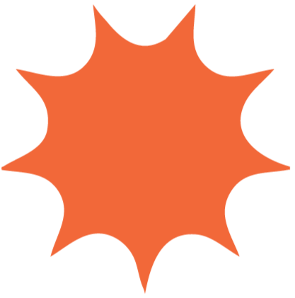 Geometric drawing of an outline square with sections divided by vertical, horizontal, and diagonal lines.