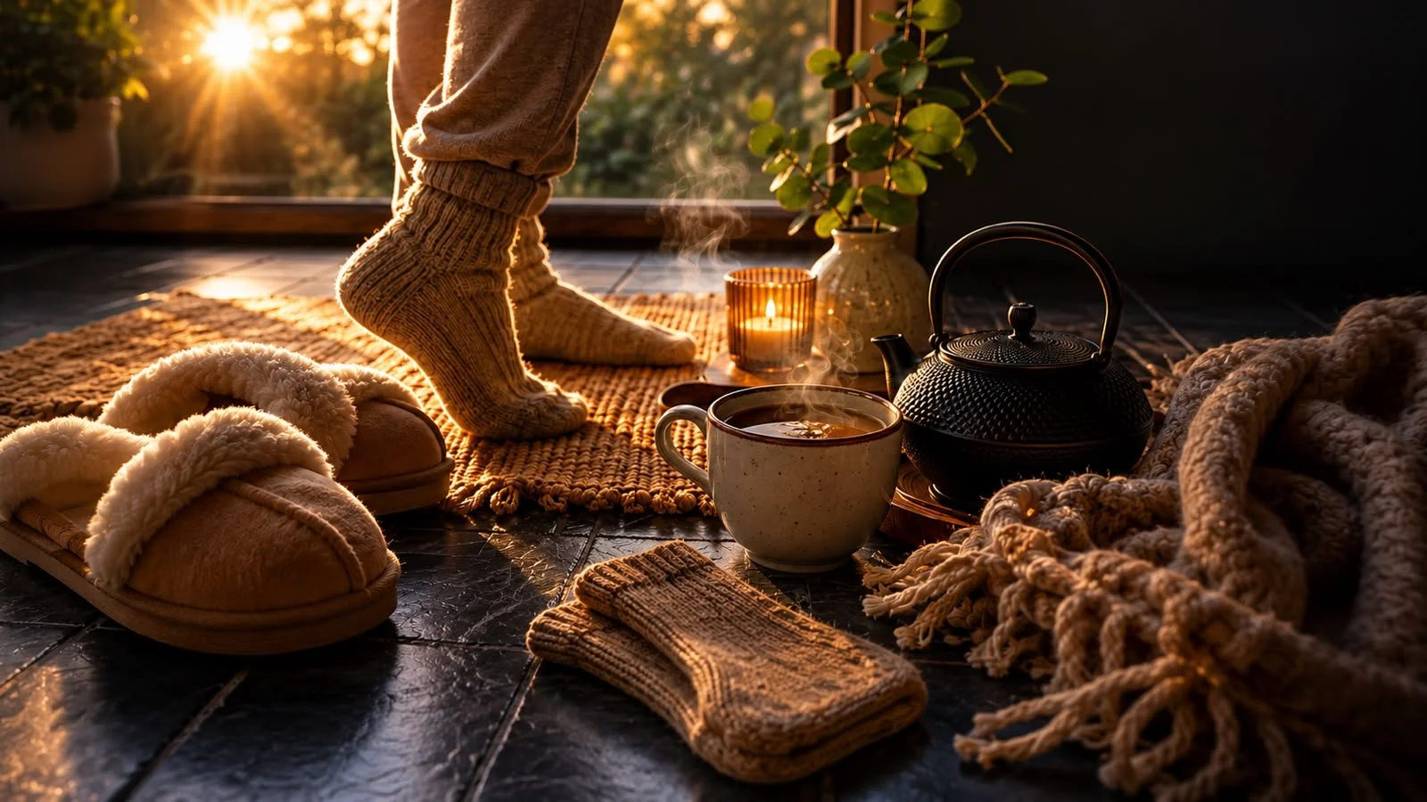 Get your feet off the cold floor!