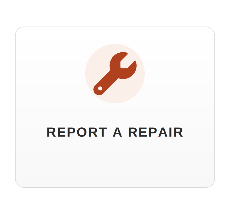 Icon of a wrench with the text 'Report a Repair' below it.