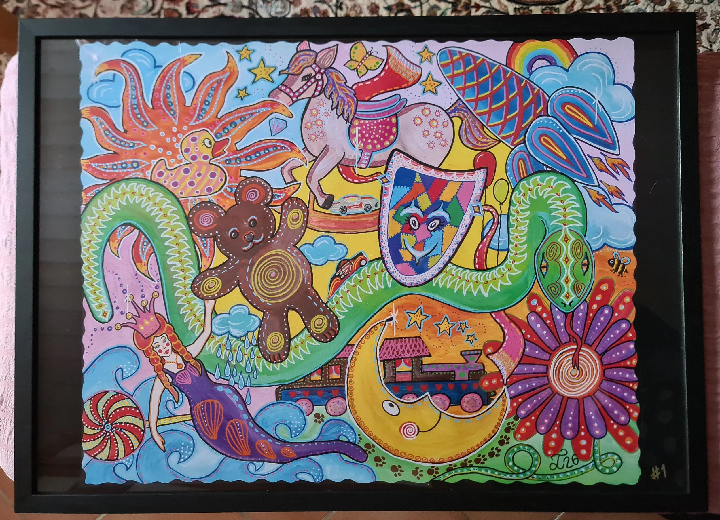  IKILAPSI     
 koko 50 x 70 cm 
 Hinta: 138 €   (+ postimaksu) 
  Tauluni on mukana Pieksämäen Taidekatu näyttelyssä 29.5-2.8.2026
