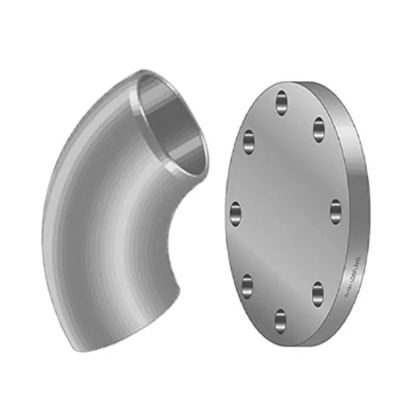 Edelstahl Rohrbogen und Flansch