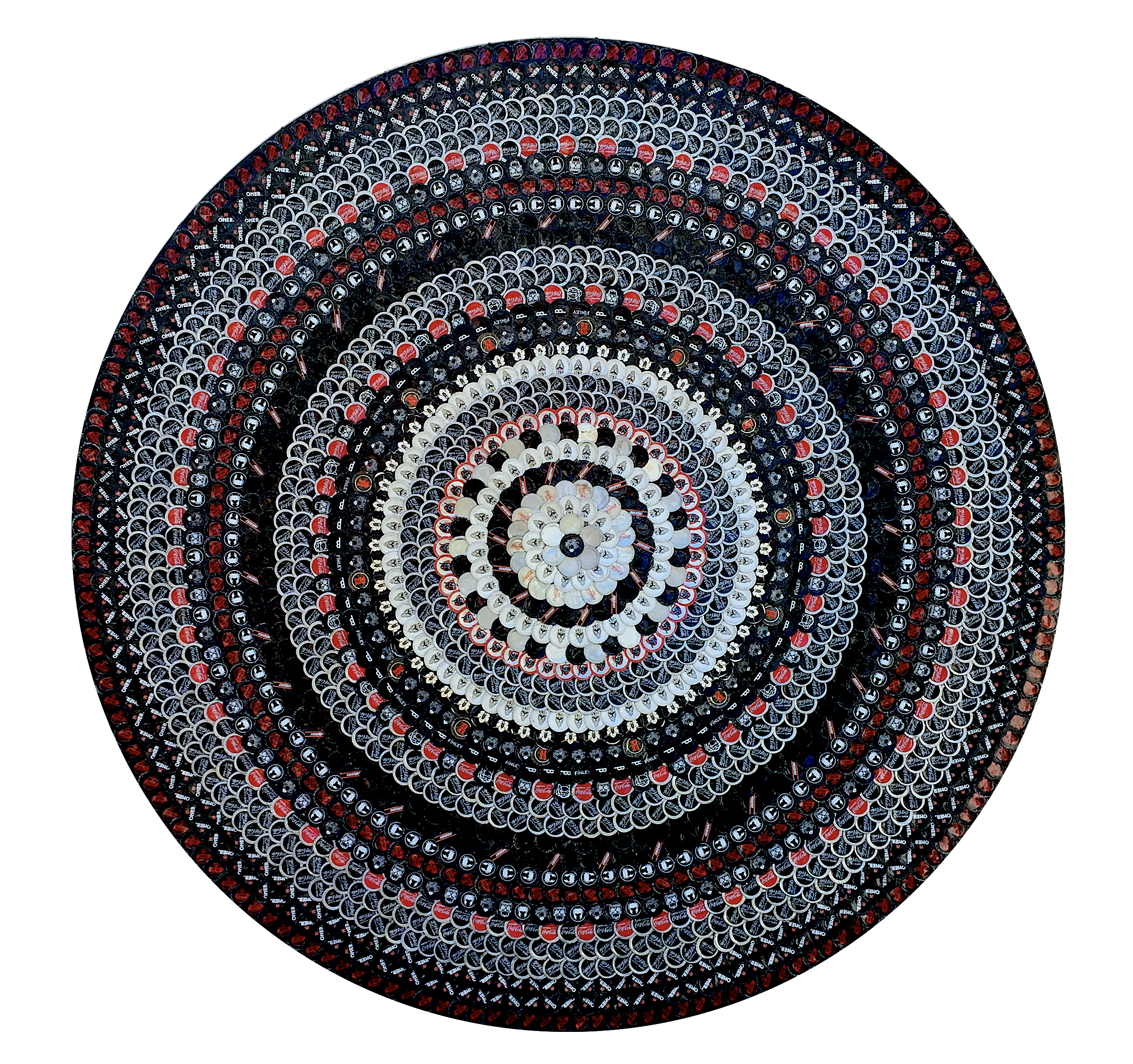 Title: Oceaninadrop (blackredsilver)

Size: Ø 130