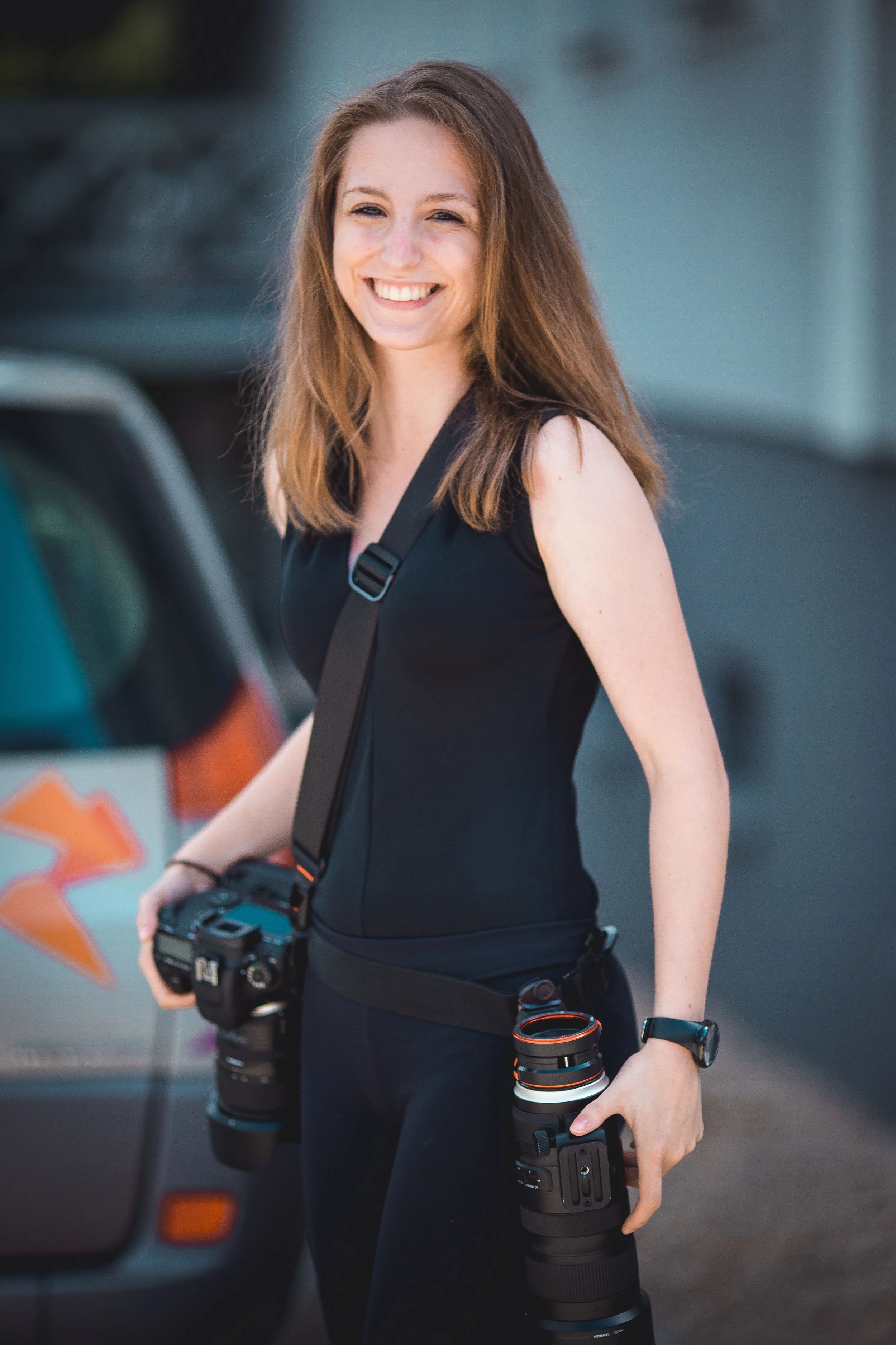 Adori portrait with camera on