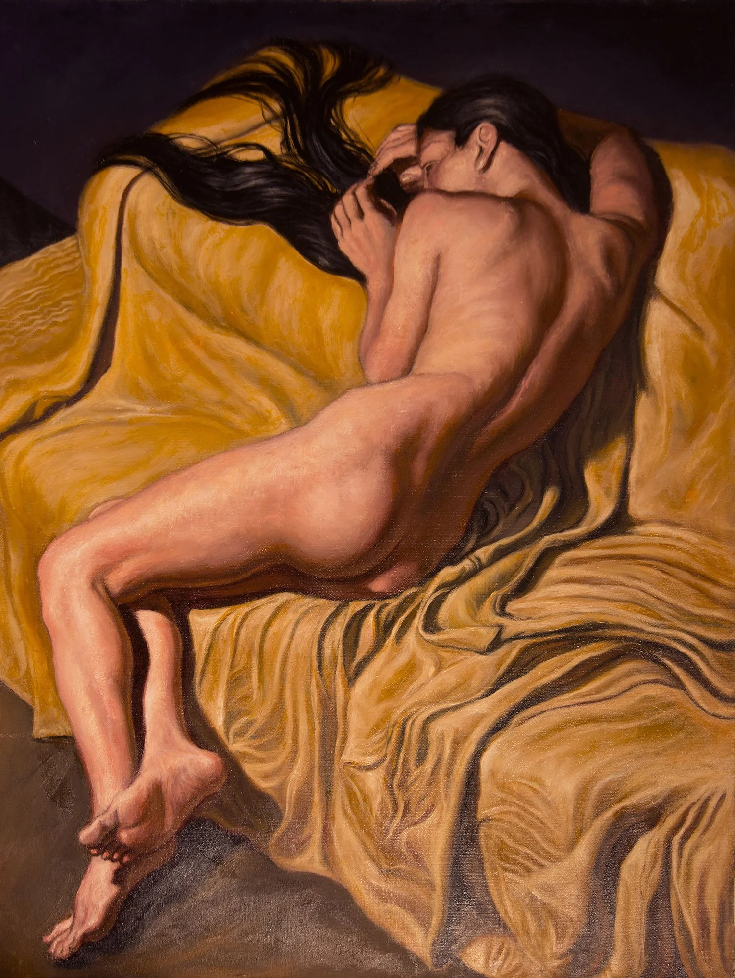 Fanciulla distesa.
Olio su tela. 97x140cm .2019