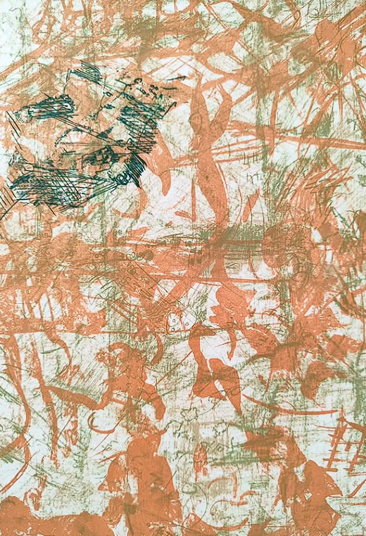 Camille Bryen - "Composition" - original lithograph (1975)