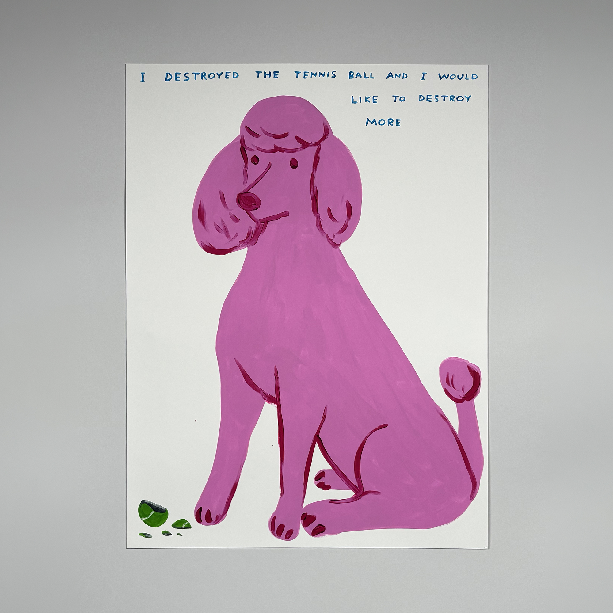 david shrigley I destroyed your tennis ball (2023)