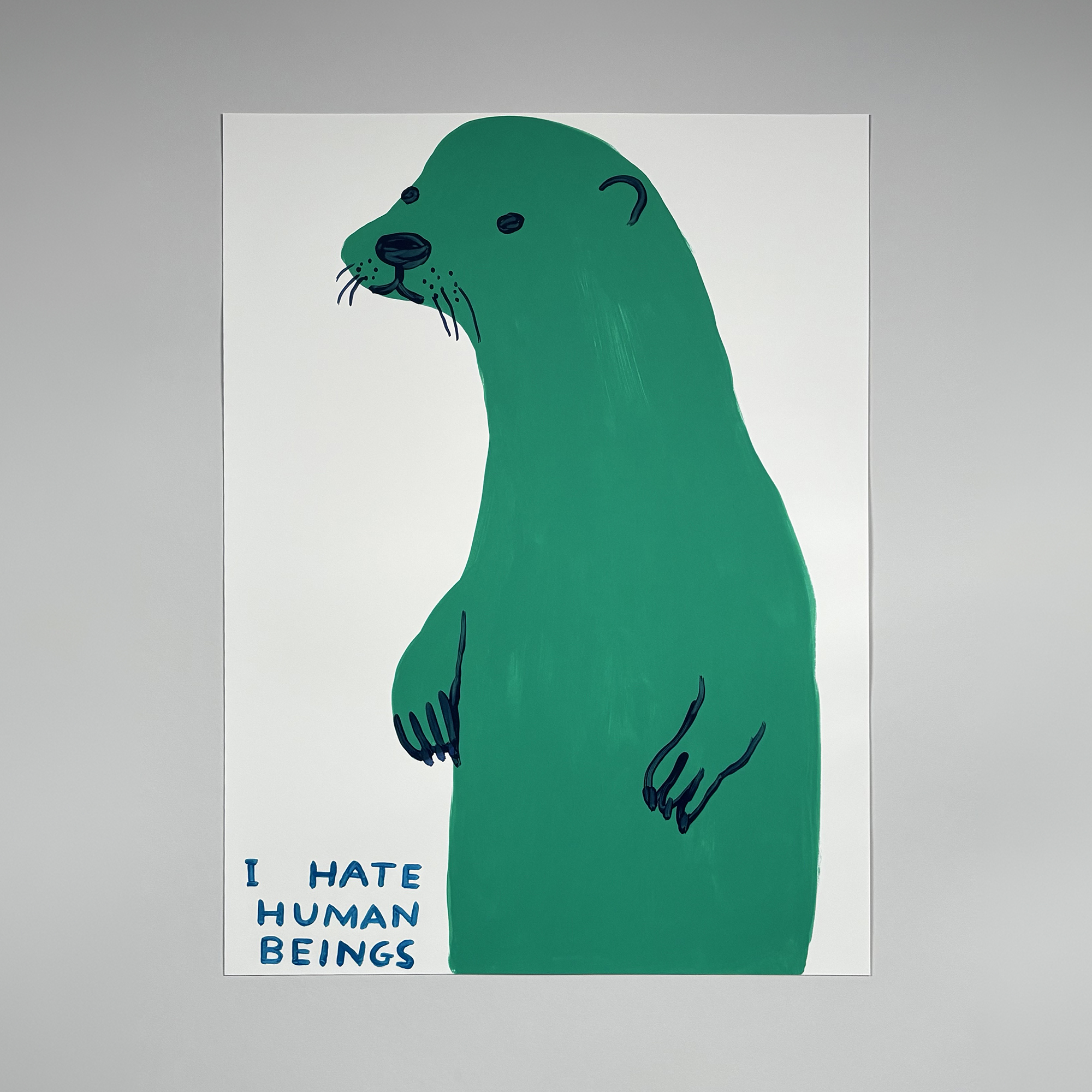 david shrigley I hate human beings, otter (2022)
