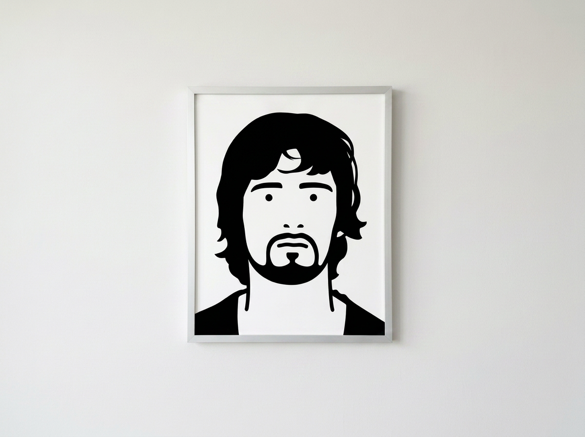 Julian Opie - Gary Popstar - framed limited edition print