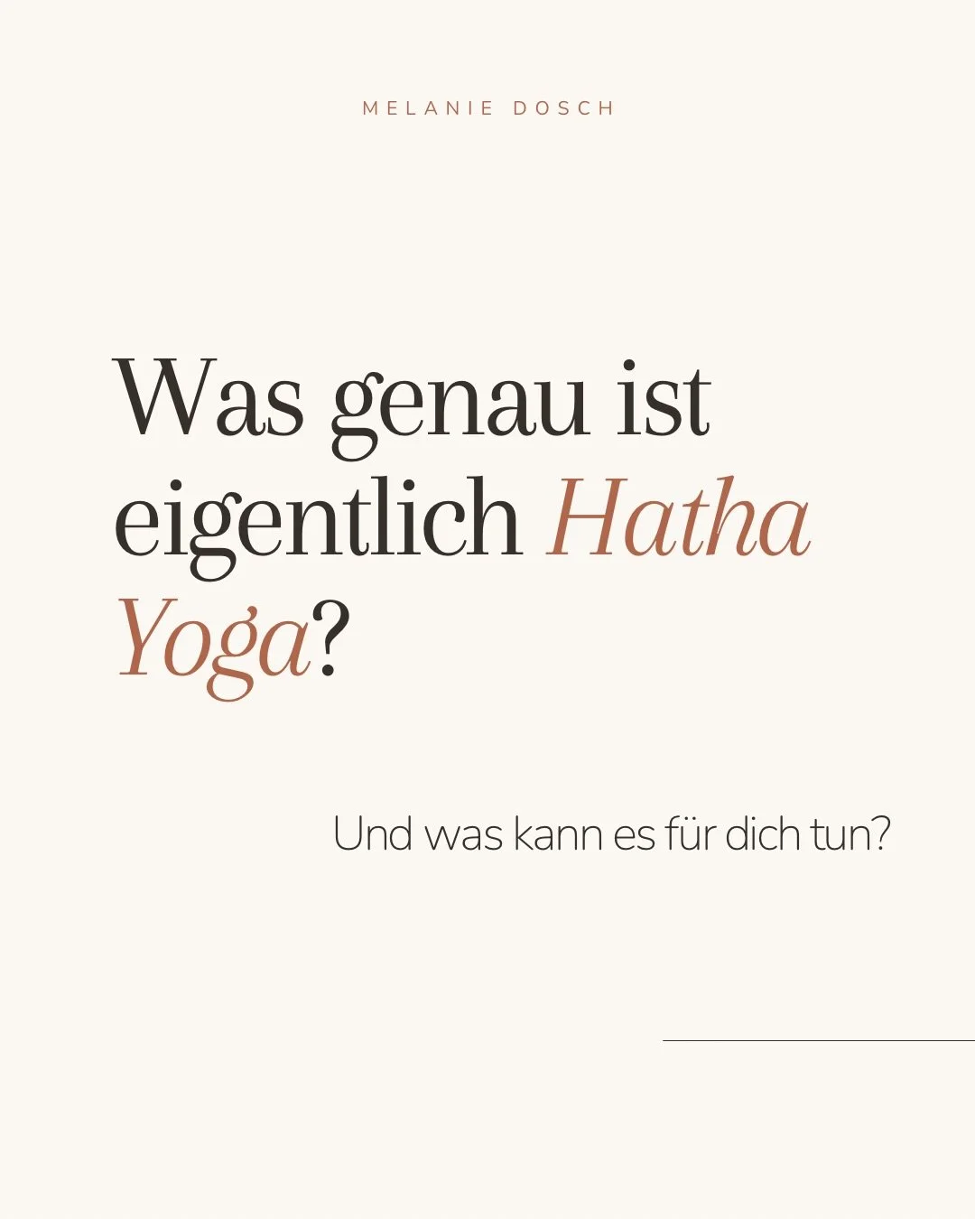 Was genau ist eigentlich Hatha Yoga? 🧘🏽&zwj;♀️

Diese Frage h&ouml;re ich oft und deshalb gibt&rsquo;s heute mal die ausf&uuml;hrliche Antwort.

Swipe durch f&uuml;r die kurze Erkl&auml;rung und was die Wissenschaft dazu sagt.

Und wenn du merkst: 