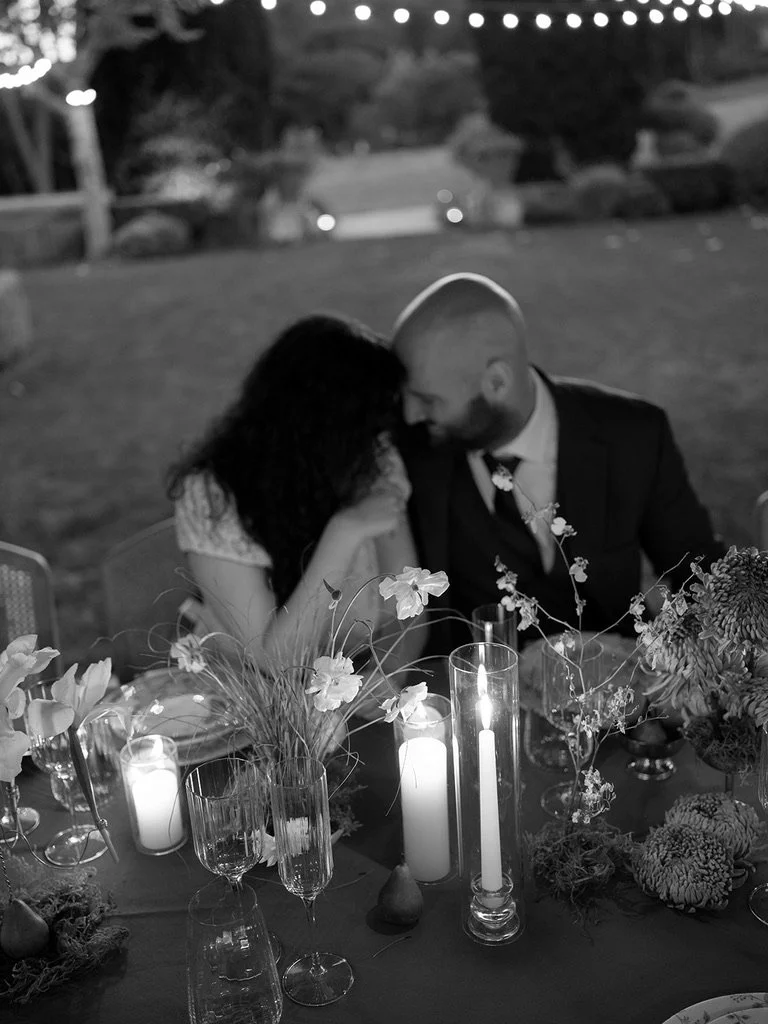 guests at a welcome dinner rehearsal at stonepine estate in carmel valley for a Jasper and Lane Events wedding