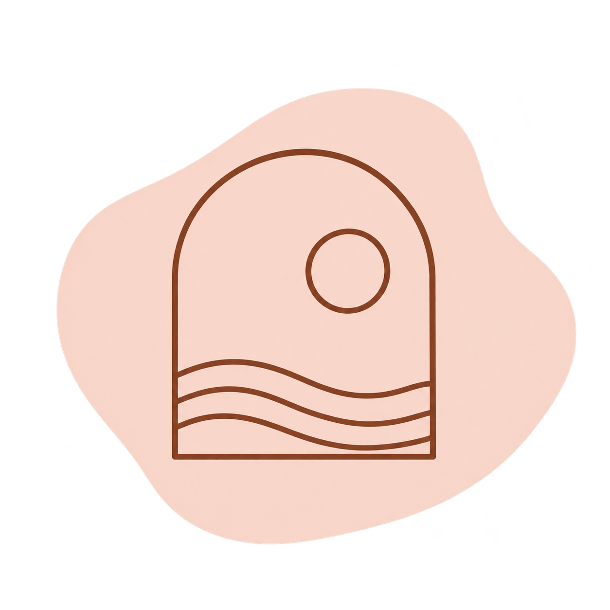 Illustration of a bar of soap with a wavy line pattern and a circular design in the center.
