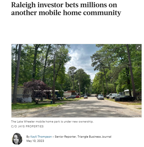 Triangle Business Journal Showcases JAYS Investments, LLC Continued Growth in Latest Article