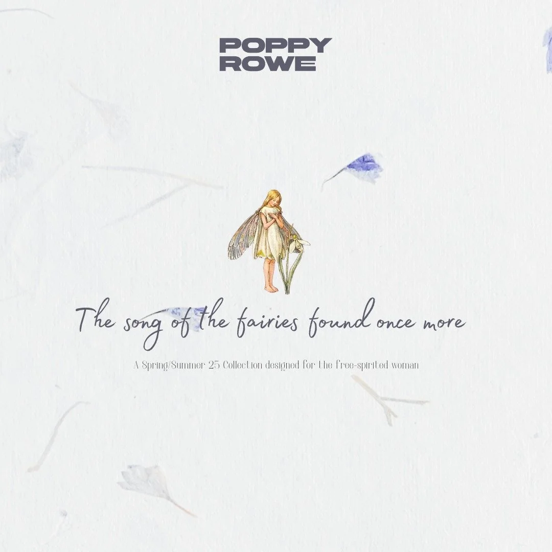 Inspired by Cicely Mary Barkers watercolour illustrations - 'The Song of the Fairies Found Once More' is a Spring/Summer 25 Couture and Ready-to-Wear collection.

Upon re-discovering Barker's illustrations, memories of my grandmother showing me these