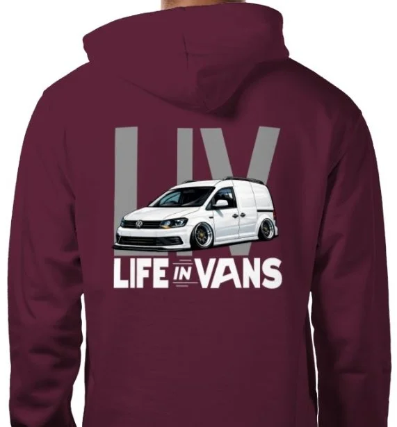 LIFE IN VANS White Caddy Panel