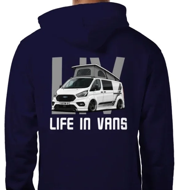 LIFE IN VANS White Transit Custom Camper