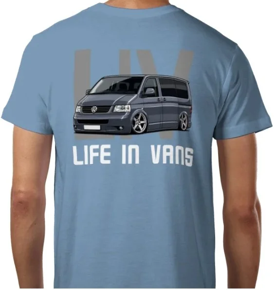 LIFE IN VANS Grey T5 T shirt