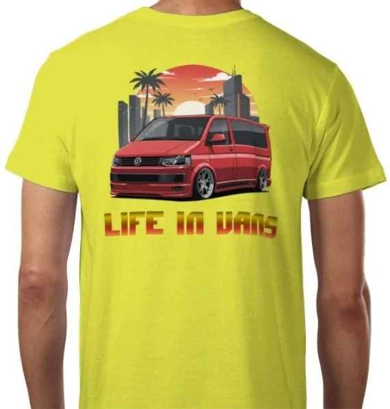LIFE IN VANS Red T6 Sunset
