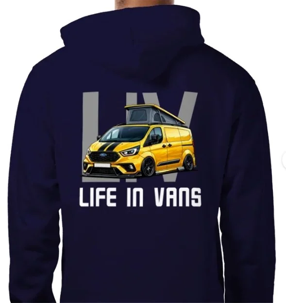 LIFE IN VANS Yellow Transit Custom Pop