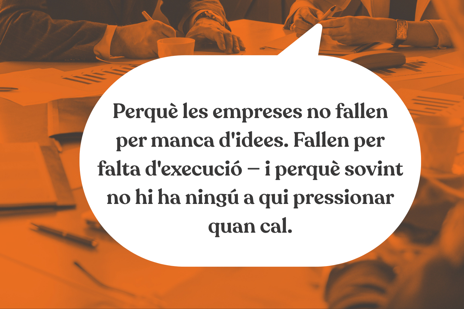 Les empreses necessiten executar les decisions que es prenen quan es vol canviar.