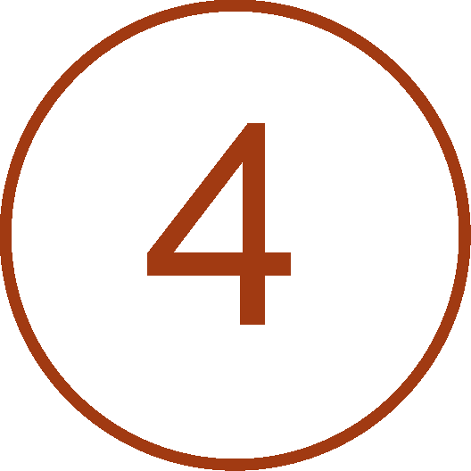 Number 4 inside a brown circle.