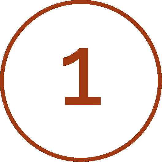 Number one inside a circle.