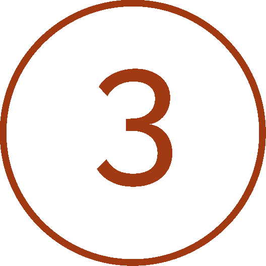 Number three inside a circle