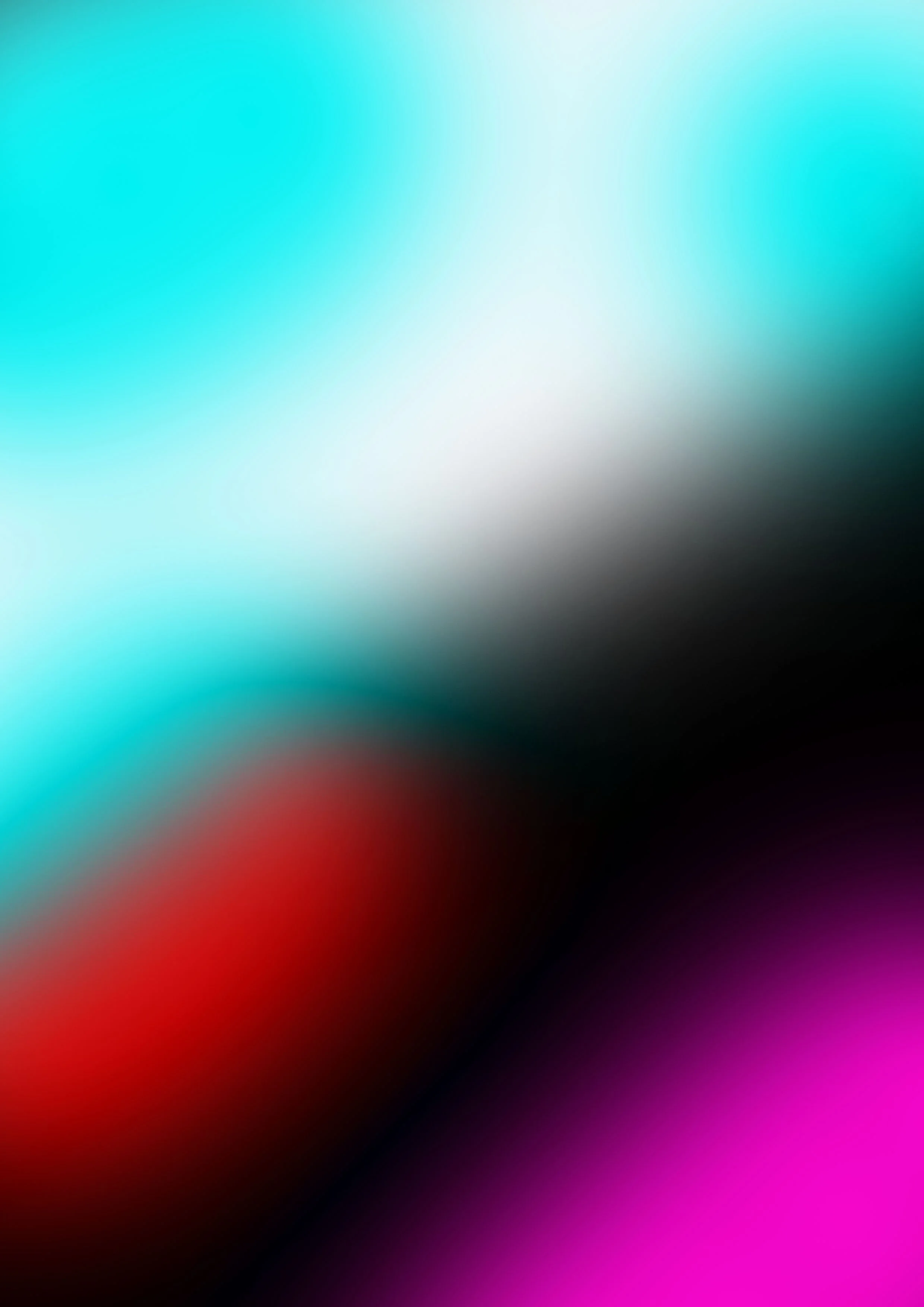 Blurred multicolored background with shades of turquoise, red, black, purple, pink, and white.