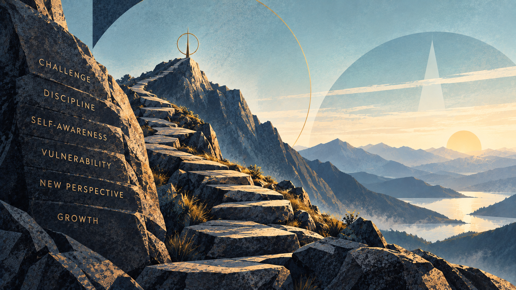 A Mountain with Stairs Upwards