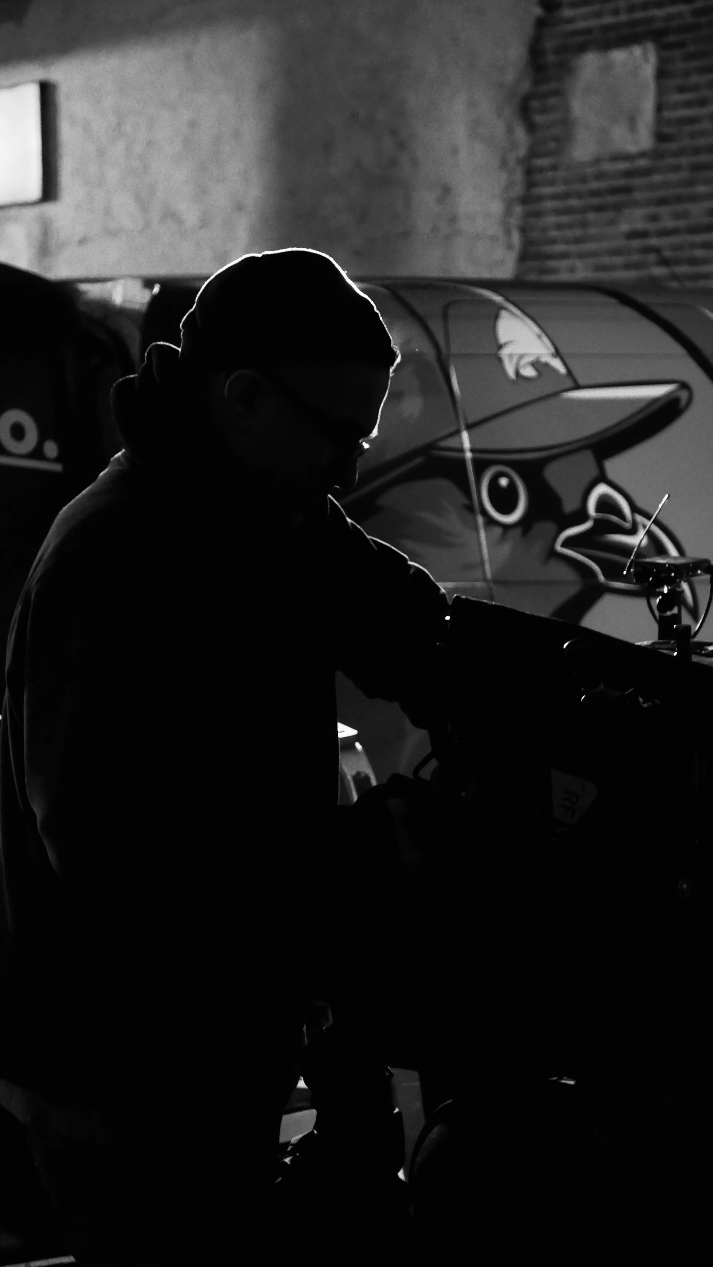 Urban Sound Inc. location sound mixer working on set, NYC production