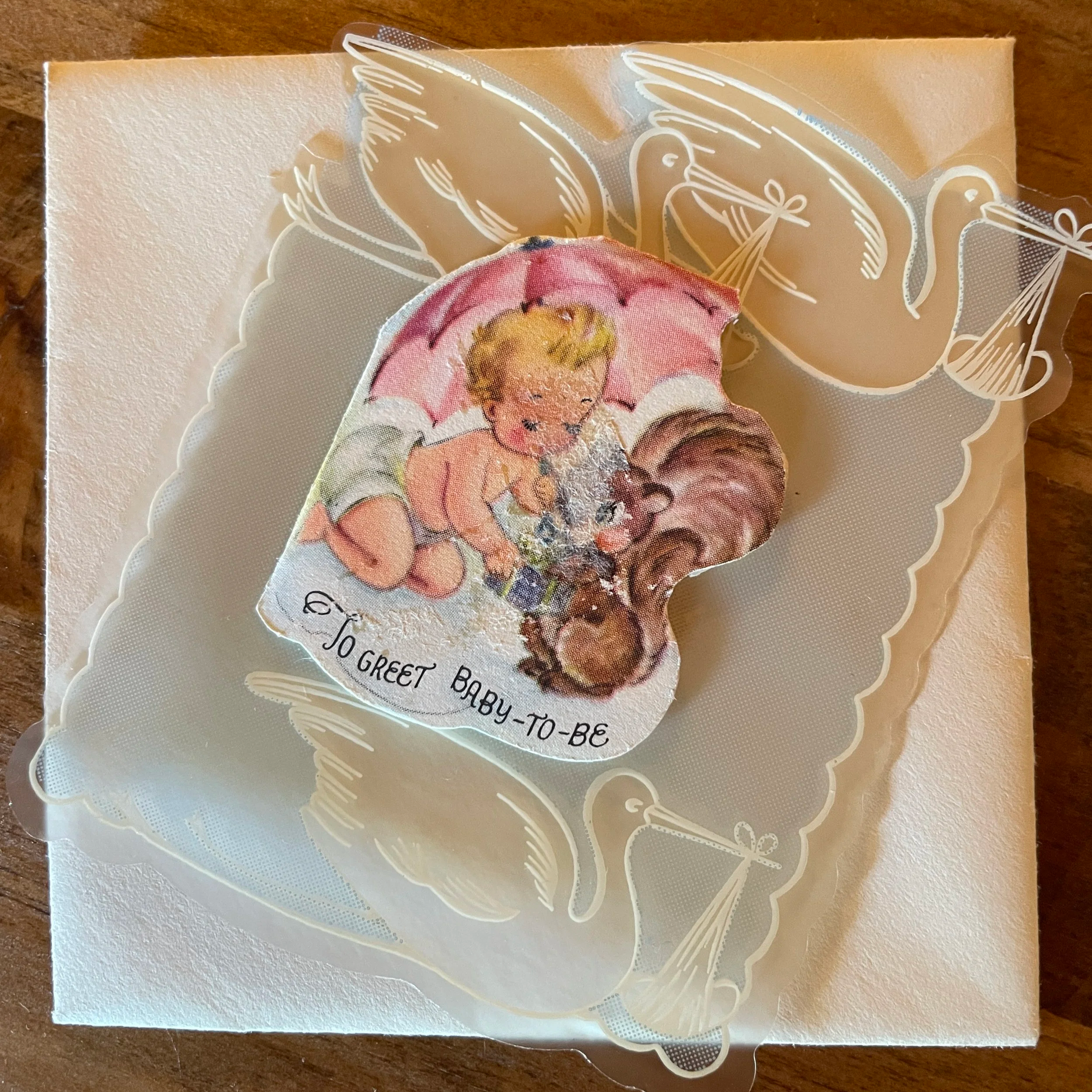 Antique baby card gifted by Laurie Courage
