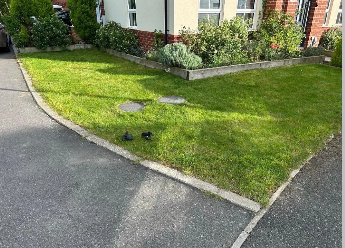 Double Driveway Before