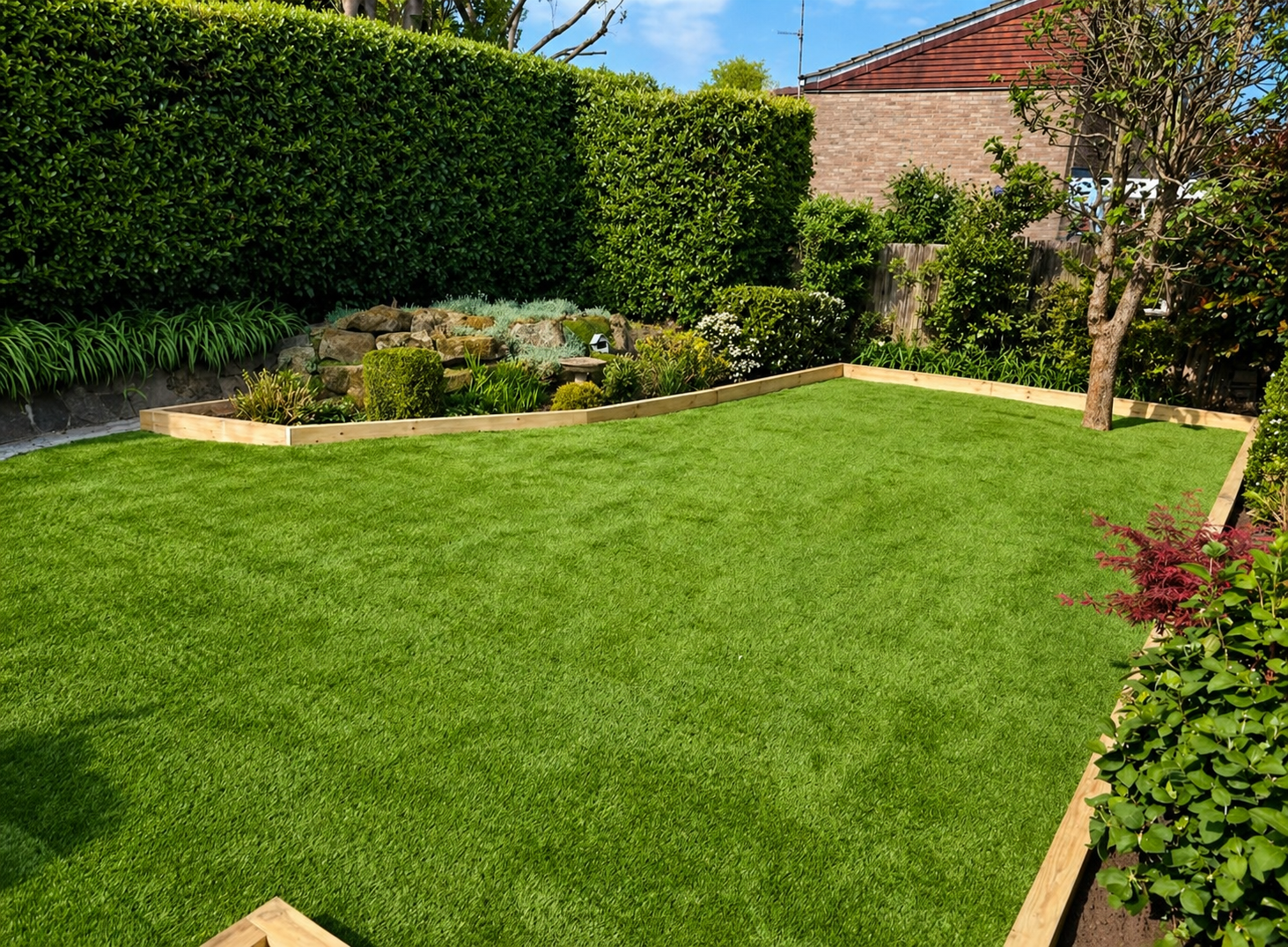 Premium Artificial Lawn Installation.